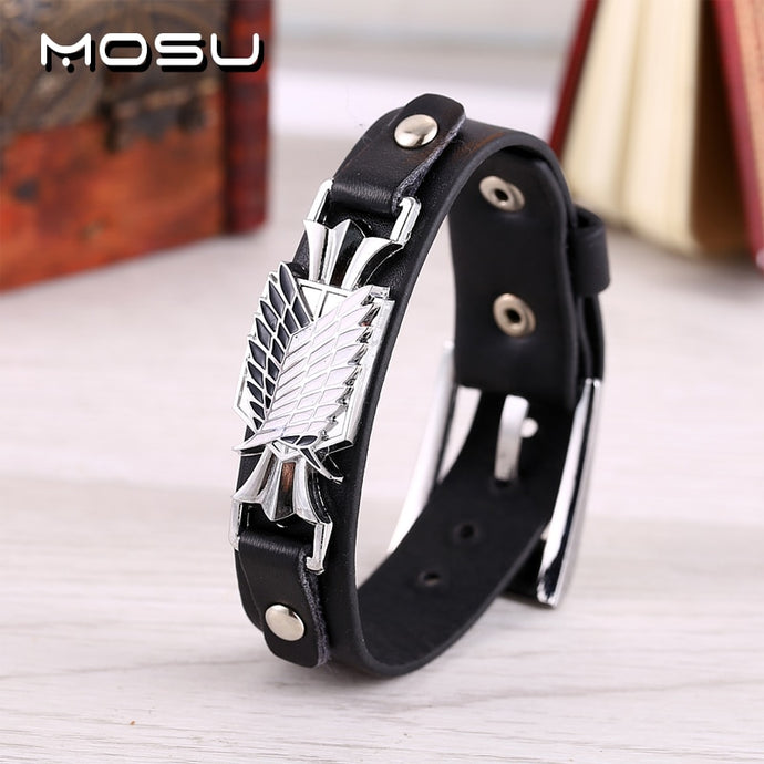 MOSU Hot anime Attack on Titan Silver Alloy Bracelet