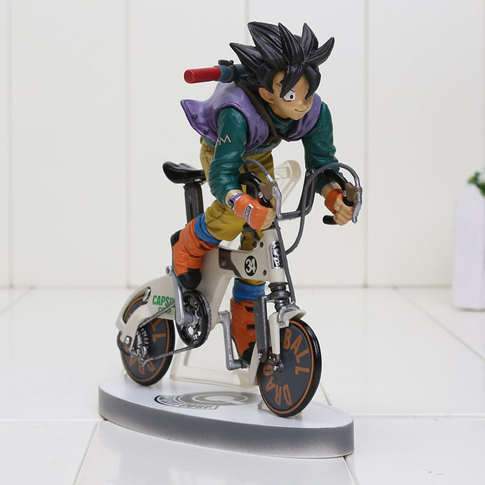 Japan Anime Dragon Ball Z Son Goku Kakarotto Rinding Bicycle Bike 16CM Figure Toys New in Box