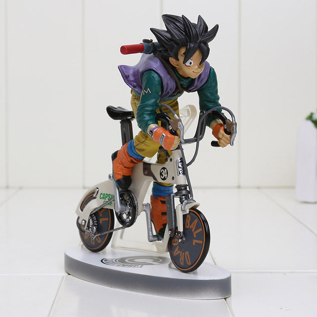 Japan Anime Dragon Ball Z Son Goku Kakarotto Rinding Bicycle Bike 16CM Figure Toys New in Box