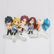 Load image into Gallery viewer, 6pcs/set Anime Fairy Tail PVC Figure Model Keychain Natsu Happy Lucy Gray Elza Fairy Tail Toy Action Figures Keychain