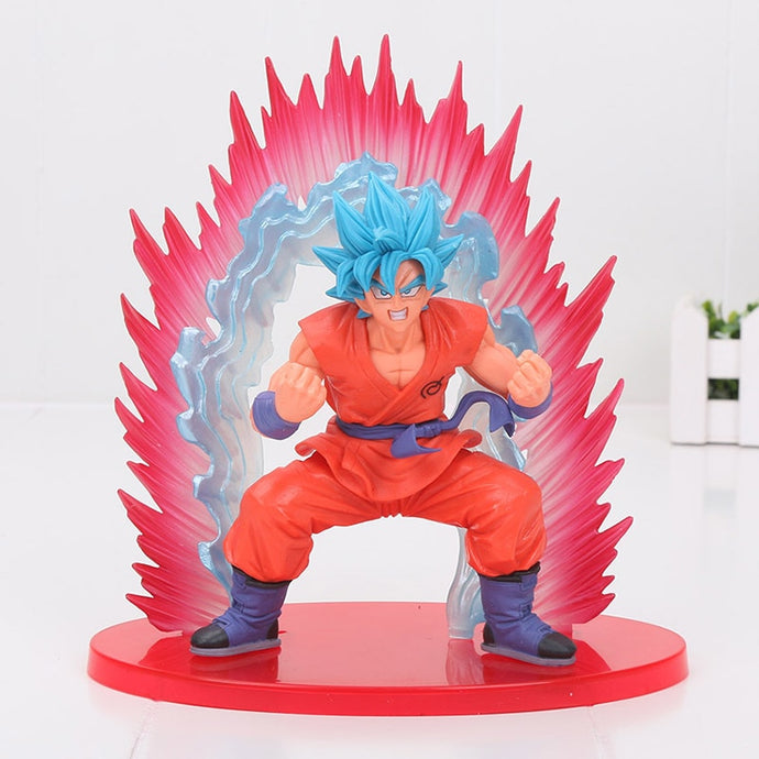 20cm Dragon Ball Z Super Saiyan Blue Son Goku Action Figure Kaiouken Son Goku PVC figure Toy Brinquedos Anime