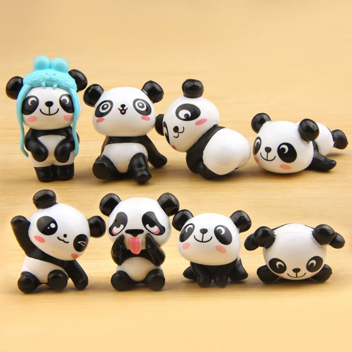 Super Cute Panda Action Figures Cartoon Toys