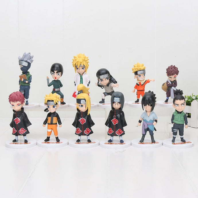 Anime Naruto 20 Edition 6pcs/set Uzumaki Naruto Hatake Kakashi PVC Action Figure Collectible Model Toy 8-12cm