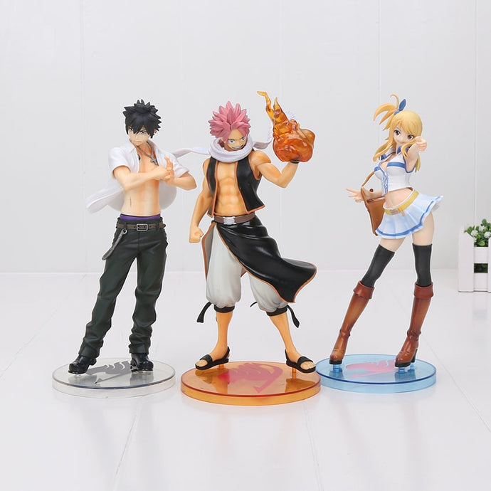 Natsu Dragneel Gary Lucy Erza Anime Fairy Tail PVC Action Figure Figure Toy Model