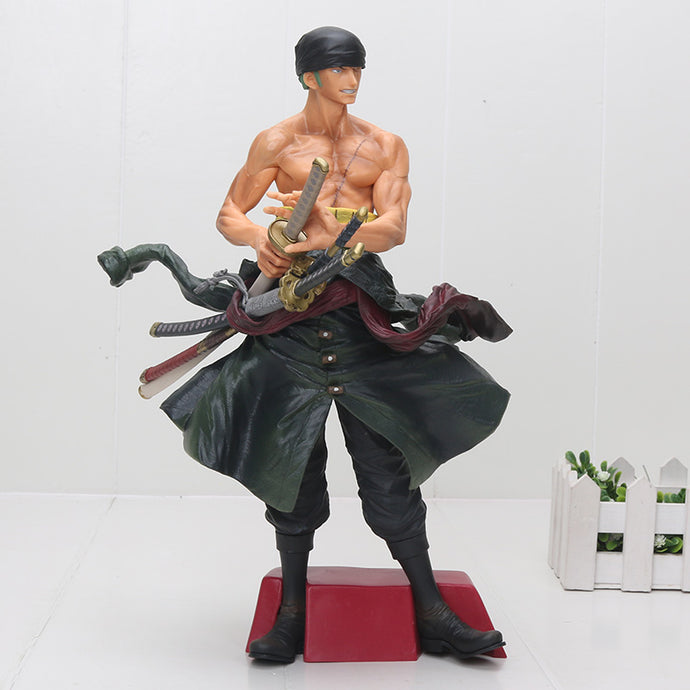 Anime One Piece Roronoa Zoro Big Size 30cm PVC Action Figure Resin Collection Model Doll Toy
