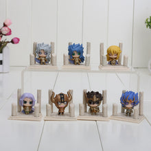 Load image into Gallery viewer, 5cm 7pcs/set Anime Saint Seiya Egg Box Q Version The Gold Zodiac PVC Action Figures Toys Dolls