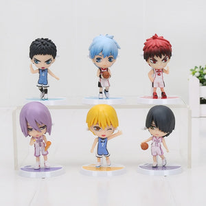 2 Style 6pcs/set Anime Kuroko's Basketball Kuroko no Basuke Edition PVC Action Figure tetsuya Basket Collection Model Toy