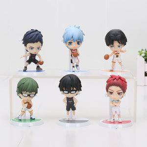 2 Style 6pcs/set Anime Kuroko's Basketball Kuroko no Basuke Edition PVC Action Figure tetsuya Basket Collection Model Toy