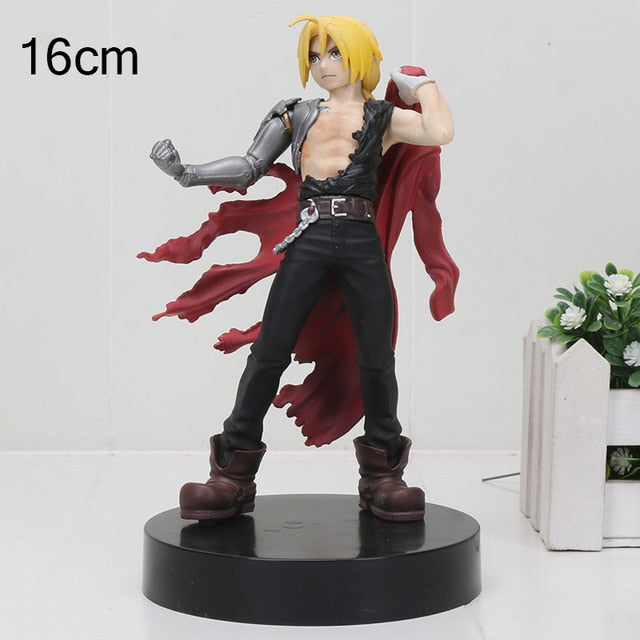 Anime Fullmetal Alchemist Edward Elric & Roy Mustang Japanese Action Statue Figure Collection Model Toys 16-22cm