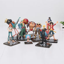 Load image into Gallery viewer, Anime One Piece Action Figures 2 Years Later Luffy Law Benn Zoro Sanji Usopp Brook Franky Nami Chopper PVC figures dolls