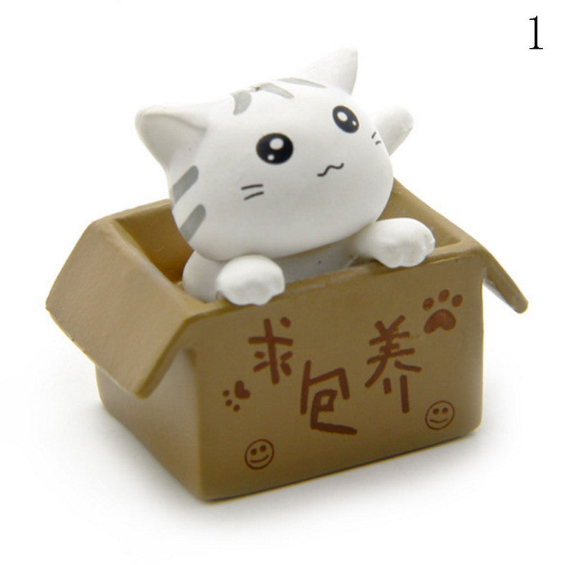 Cute Cheese Cat Cartoon Anime Figure Resin Kid Toys Christmas Gifts