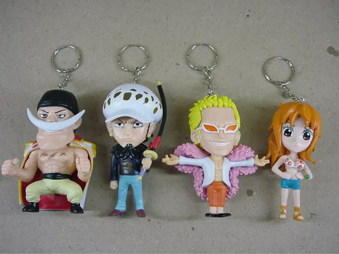 4pcs/set One Piece Keychain Edward Trafalgar